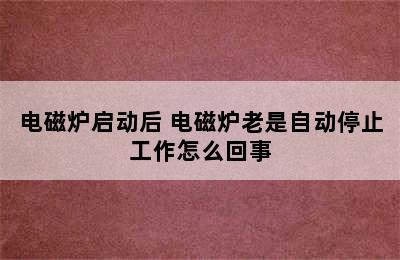 电磁炉启动后 电磁炉老是自动停止工作怎么回事